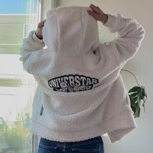 Kids White Fleece Jacket